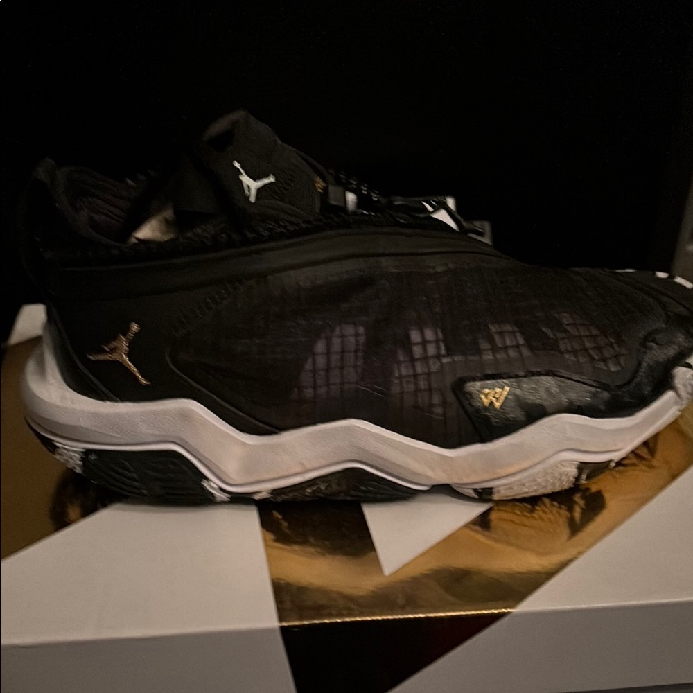 Black and Gold Athletic Shoes